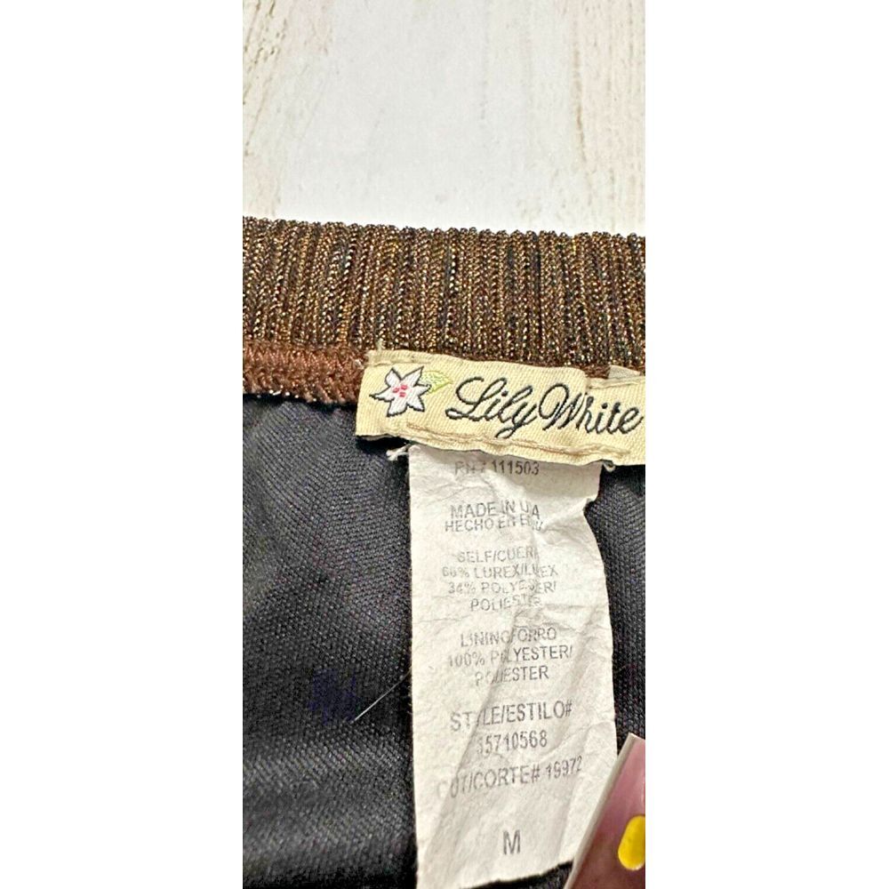 Lily White Metallic Gold High Low Skirt skirt Fairy Grunge, Retro,‎ Disco - Picture 6 of 6